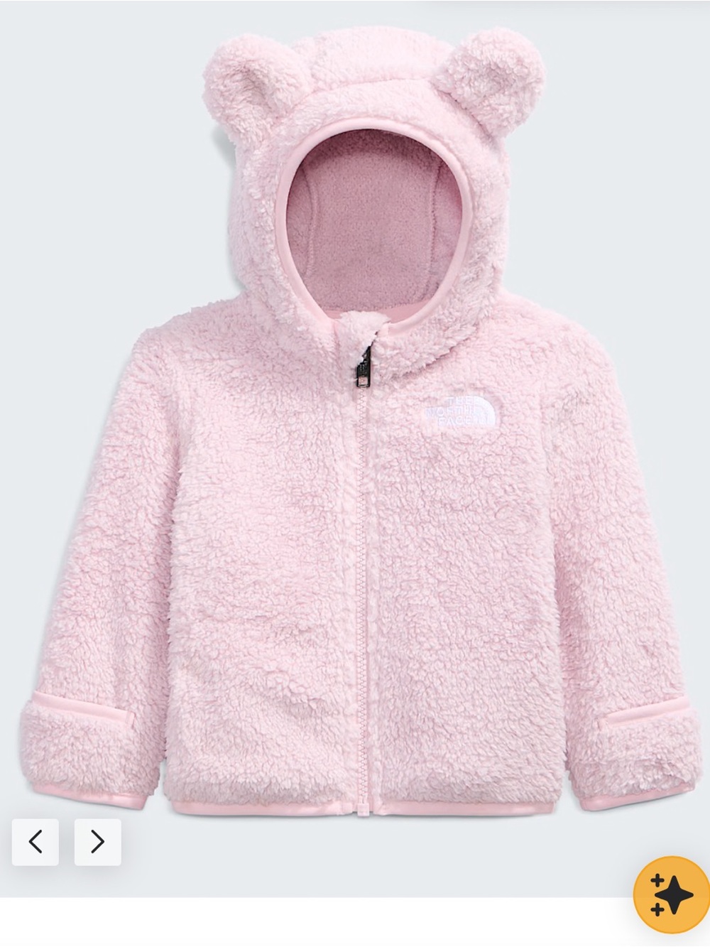 The North Face Baby Plush Hooded Jacket - Light Pink